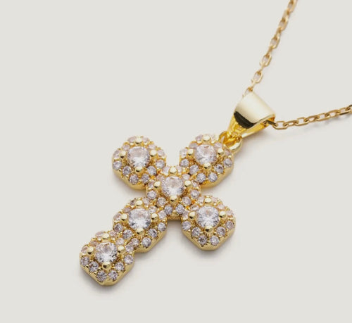 Gold Diamond Cross