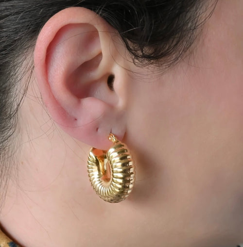 Textured Chunky Hoops