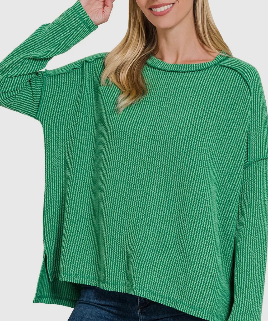 Long Sleeve Ribbed Pullover