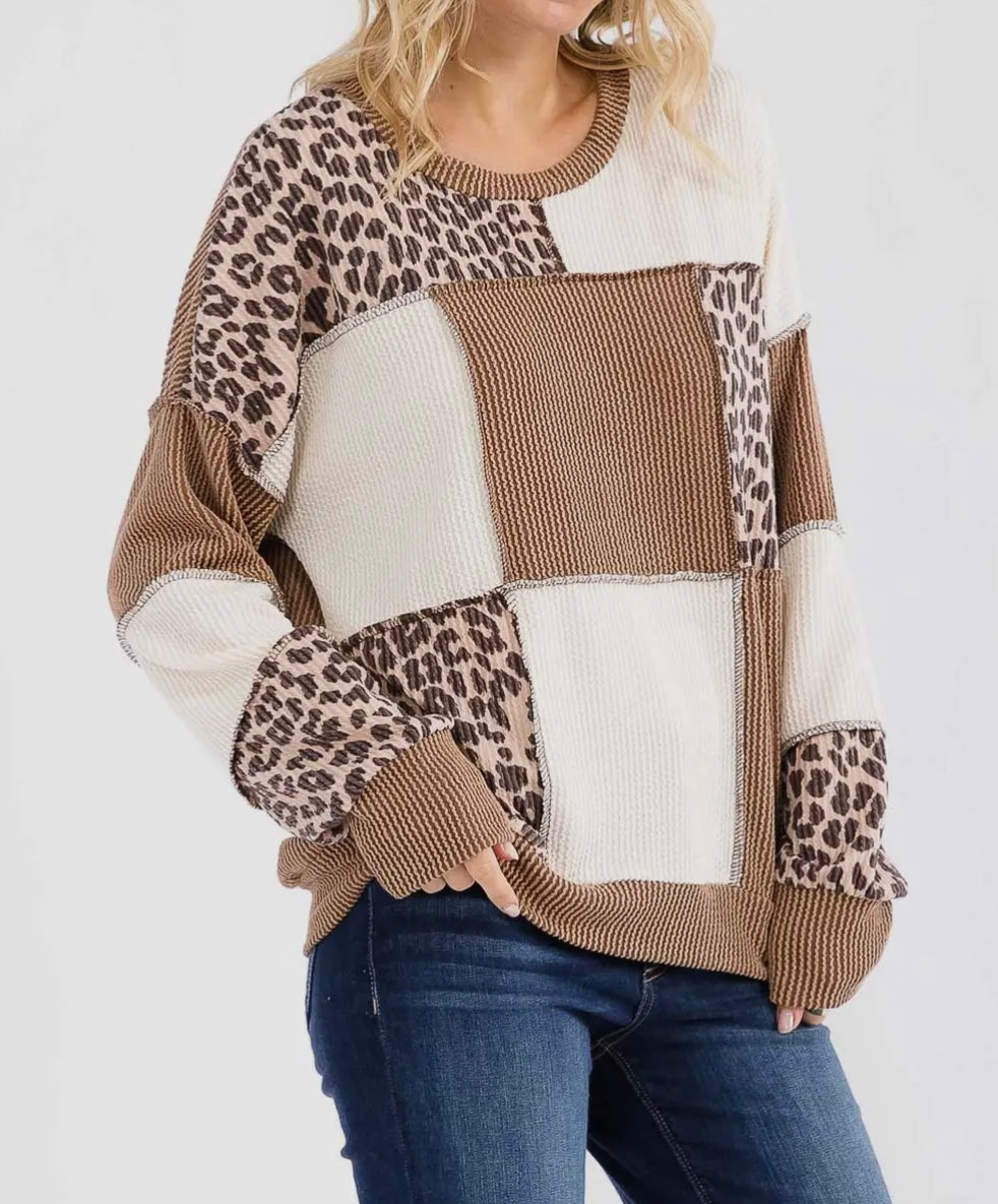 Wild Patch Ribbed Top