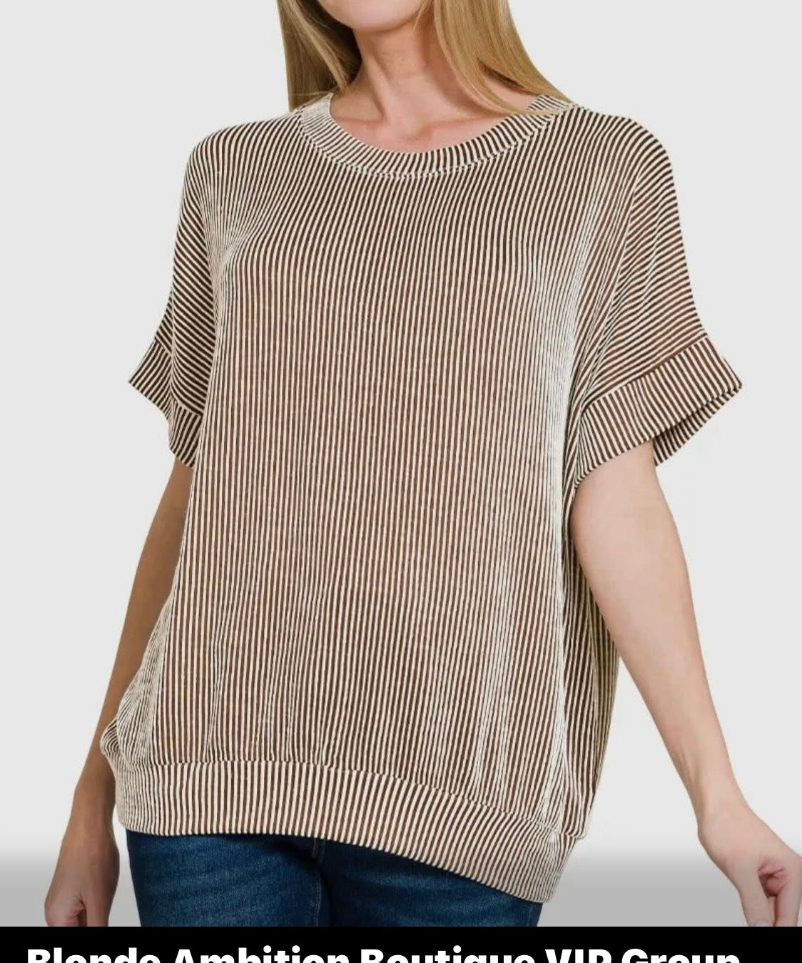 Corded Ribbed Top