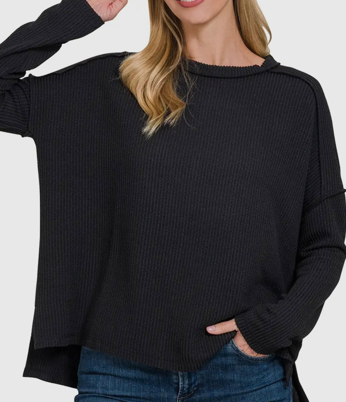 Long Sleeve Ribbed Pullover