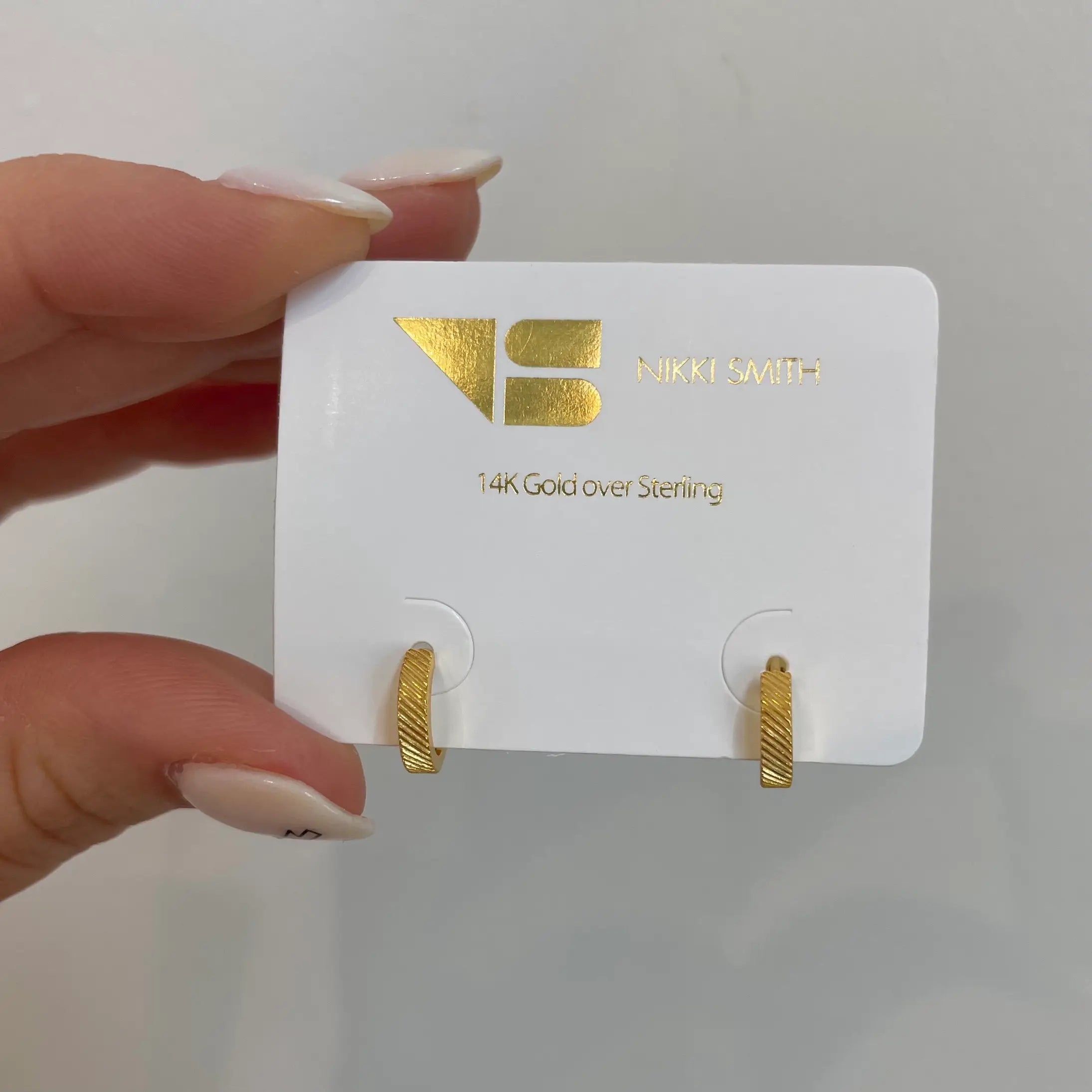 Textured Gold Huggies