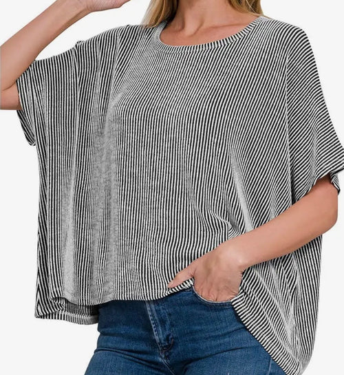Oversized Ribbed Top