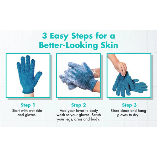 Exfoliating Shower Gloves - Pack of 4